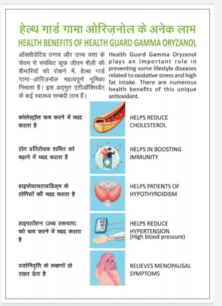 RCM Health Guard Gamma Oryzanol Capsule - (60 Count) By RCM