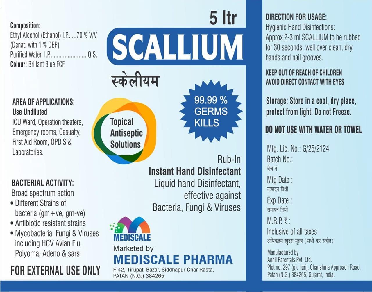 SM SM (SCALLIUM) Hand Sanitiser (Blue_5Litre)