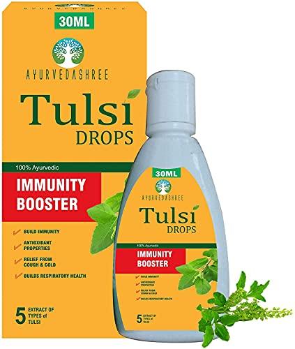 Ayurvedashree Ayurvedashree Tulsi Drops- Concentrated Extract of 5 Rare Tulsi for Natural Immunity Boosting & Cough and cold Relief: 30ml