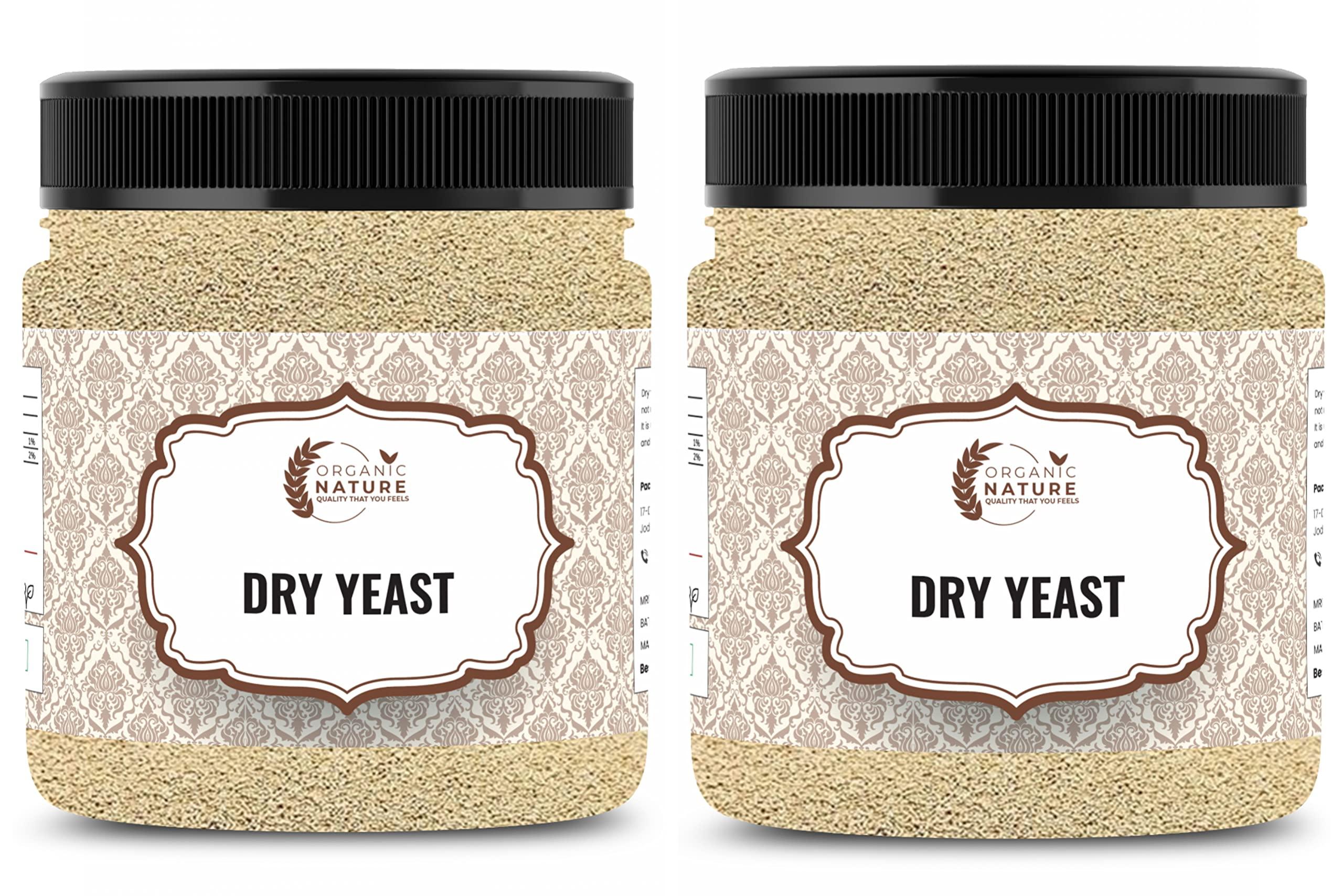 ORGANIC NATURE Organic Nature Active Dry Yeast Bakers Yeast Instant Yeast (Jar Pack) (500 Grams (Pack of 2 of 250 Grams))