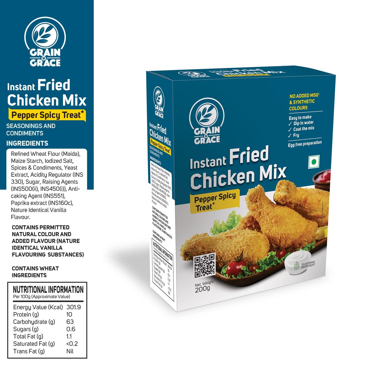 Grain N Grace Grain n Grace Instant Fried Chicken Mix - Pepper Spicy Treat (200g)