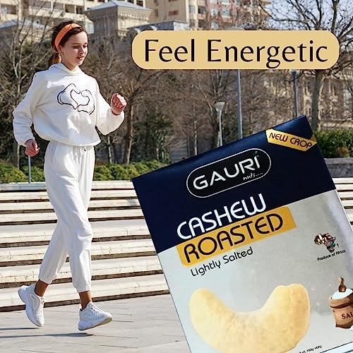 Gouri Gauri Natural Premium Roasted Whole Cashews Crunchy Cashew Premium Kaju Nuts Nutritious and Delicious Gluten Free and Plant Based Protein (250g x 2)