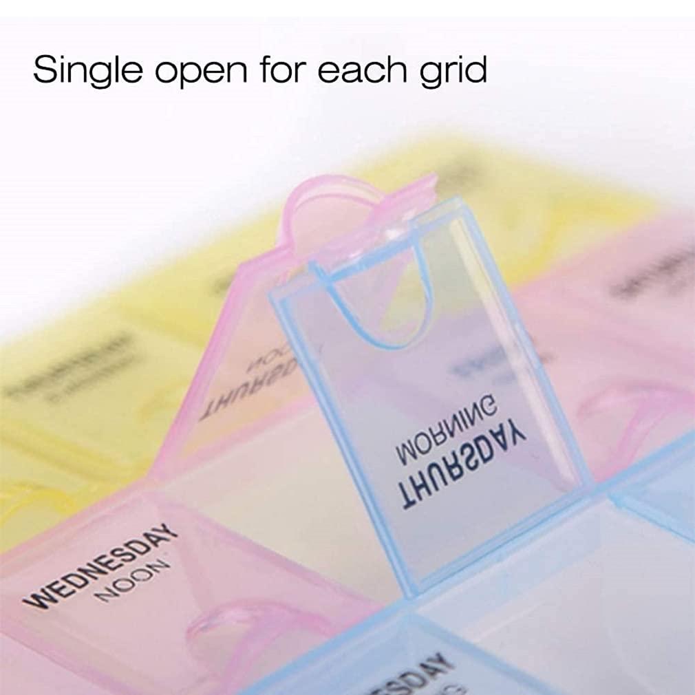 SYGA SYGA Pill Box with 7 Day Weekly Daily Pill Box Portable Tablet Container Organiser Medicine Dispenser Storage Travel Pill Holder Case