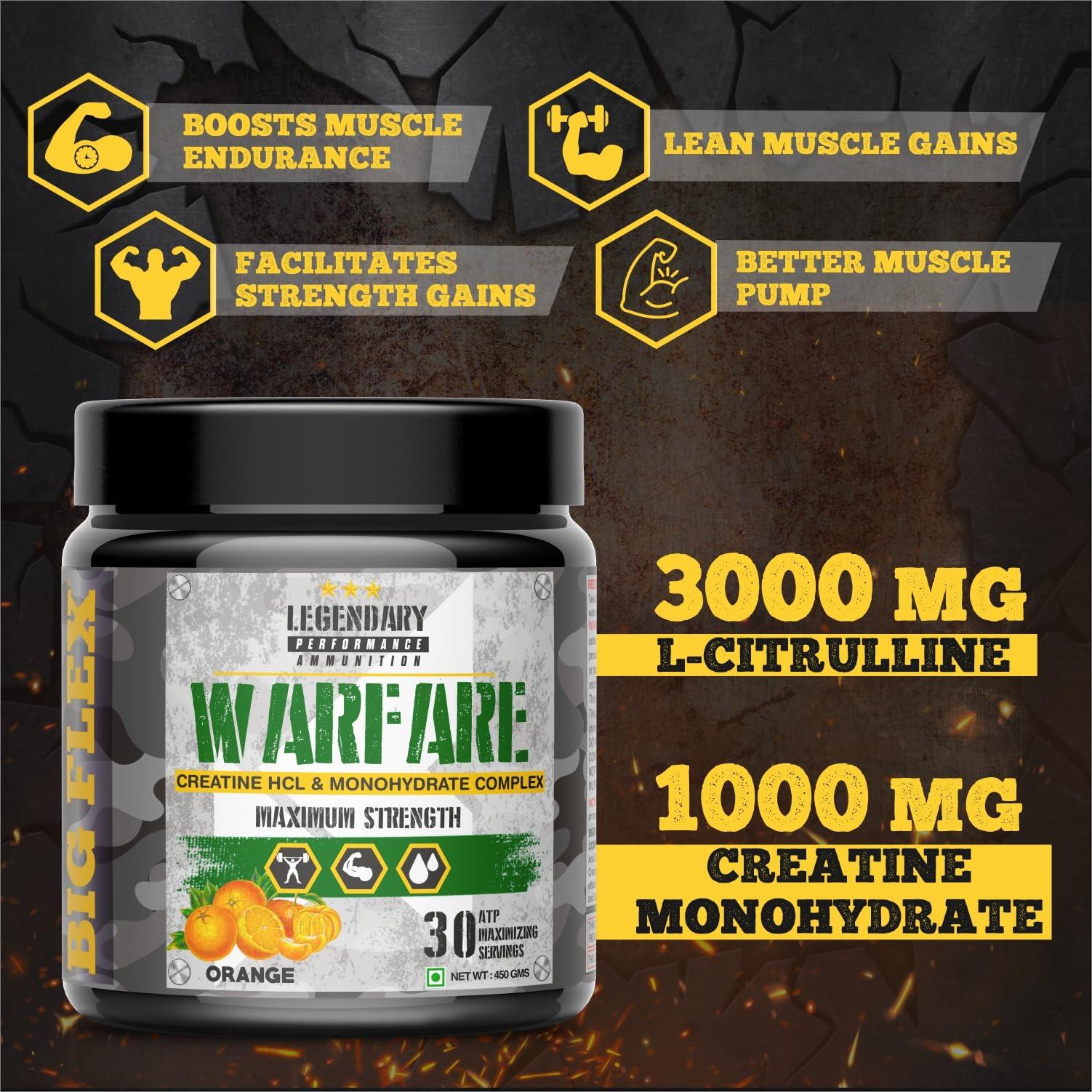 Bigflex Bigflex Warfare Creatine - 450 Gm Creatine (Orange)