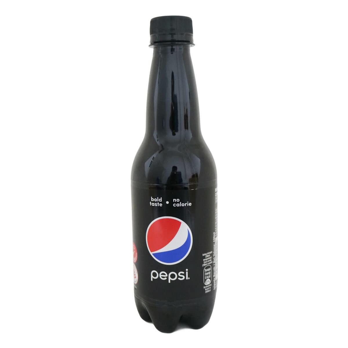 Pepsi Pepsi Black No Calorie Bold Taste Soft Drink 400ml (Pack Of 6)