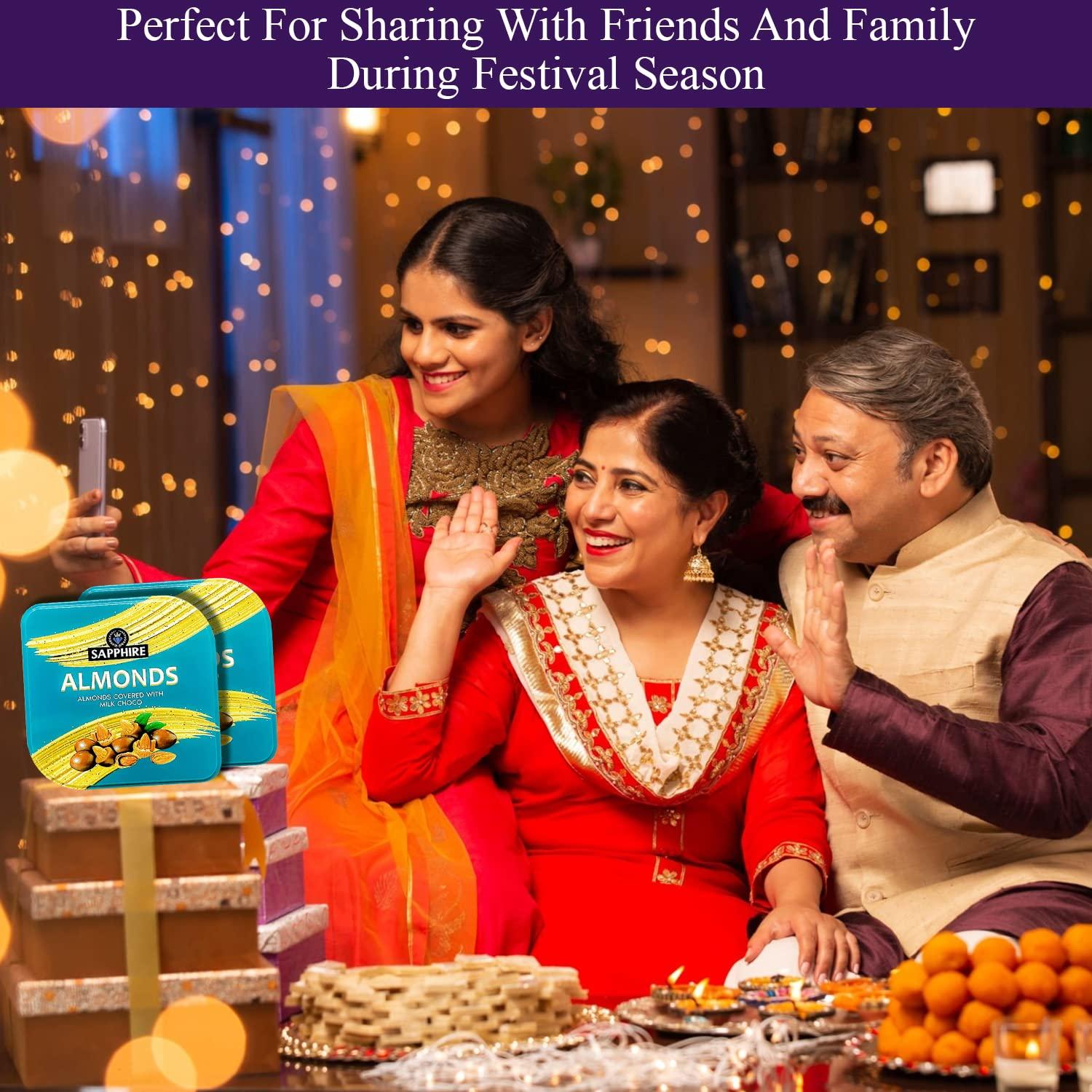 Sapphire Sapphire Chocolate Coated Nuts - Almond 90 g (Pack of 2)