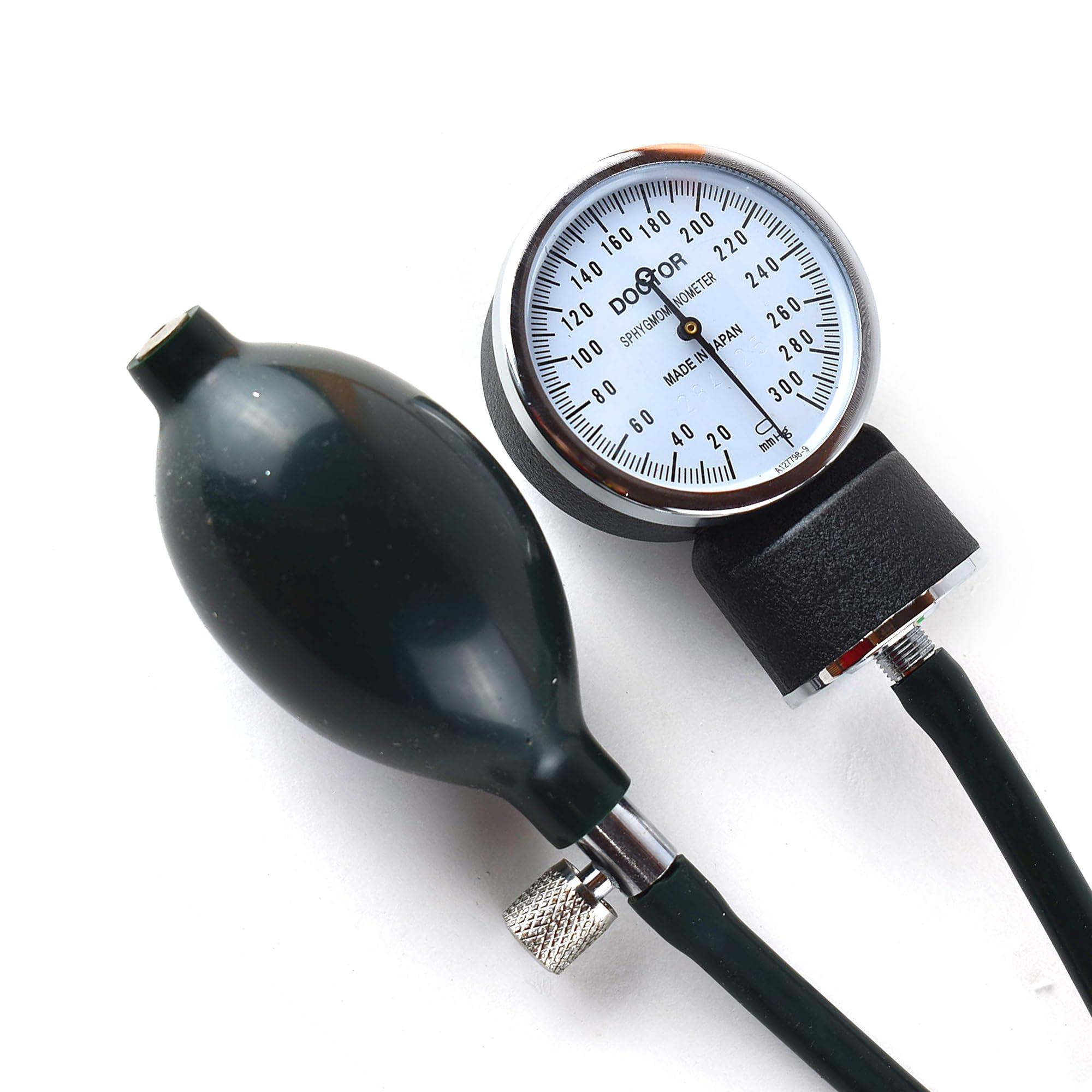 Dishan Dishan Doctor Blood Pressure Monitor Upper Arm Manual BP With Cuff, Rubber Valve Bp Monitor (Grey)