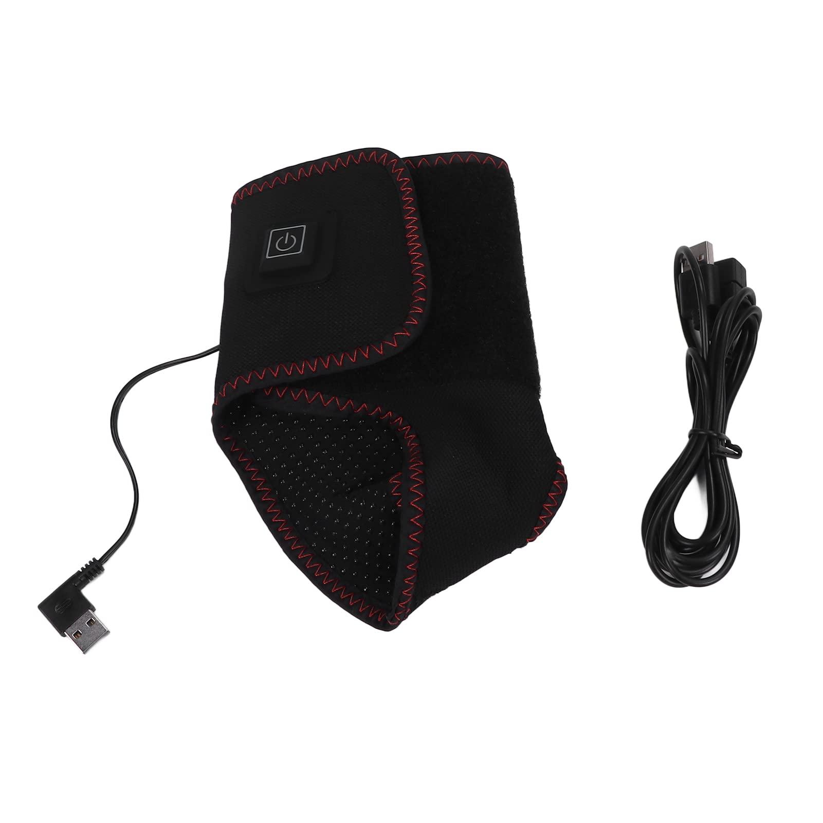 Jaerb Heated Ankle Support Wraps Hot Therapy Foot Wrap 3 Gears Temperature Pain Relief Soothes Stabilizing Pot Ligaments Fasciitis