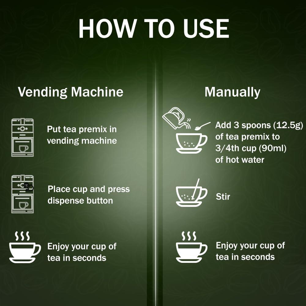 AMAZON AMAZON 3 in 1 Instant Regular Cardamom Tea (1 kg) and Premium Coffee Premix (1 kg) Combo (Premix Contains Tea, Milk and Sugar) for Vending Machines