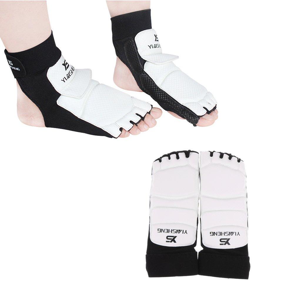 CALANDIS CALANDIS PU Taekwondo Foot Protector Guard Karate MMA Pads Socks Sparring Gear S