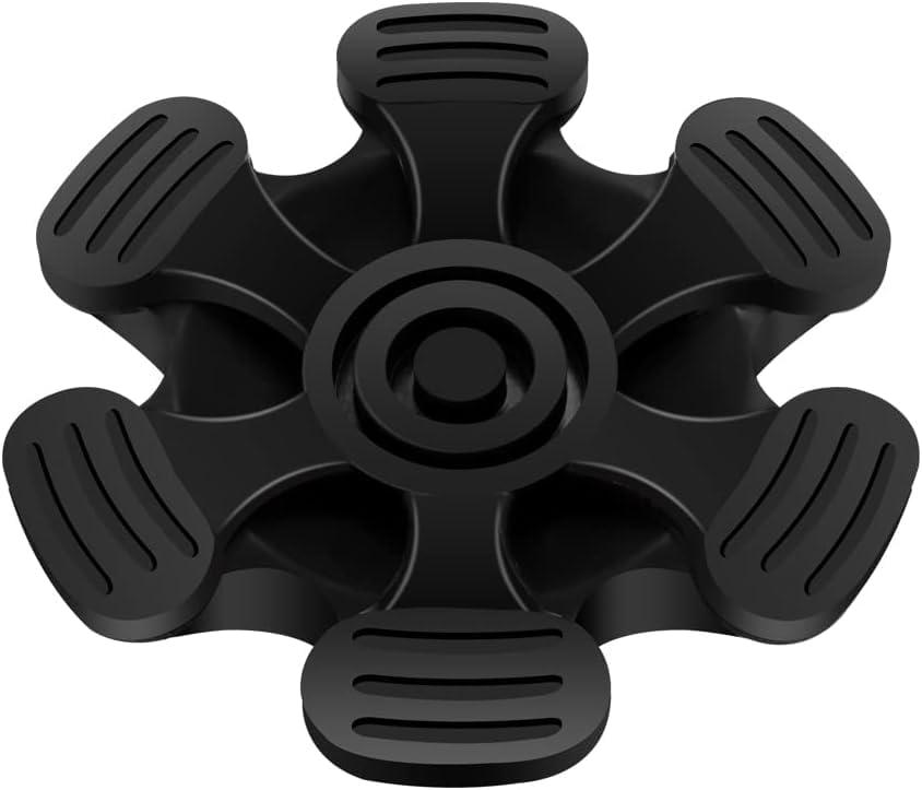 supregear supregear Cane Tip with 6 Prong, Non-Slip 6 Support Rubber Cane Tip Self Standing Replacement Cane Tip for 3/4 (0.75) Inch Diameter Standard Walking Cane Folding Cane Cane Accessory, Black