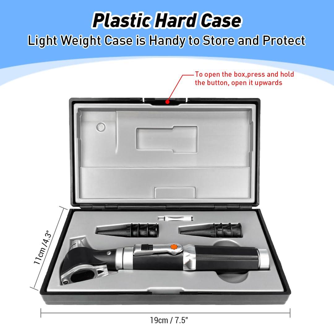 Scian Scian Mcp Otoscope Ot10G With Light-Ear Infection Detector,Pocket Ear Scope With Hard Plastic Case For Kids,Adults,Doctor,Pets In Multiple Colors(Black)