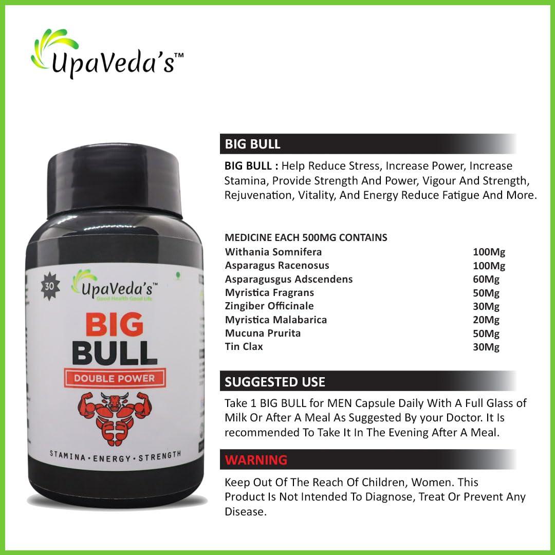 UpaVedas UpaVedas Ayurveda Big Bull Stamina Booster For Men Capsule