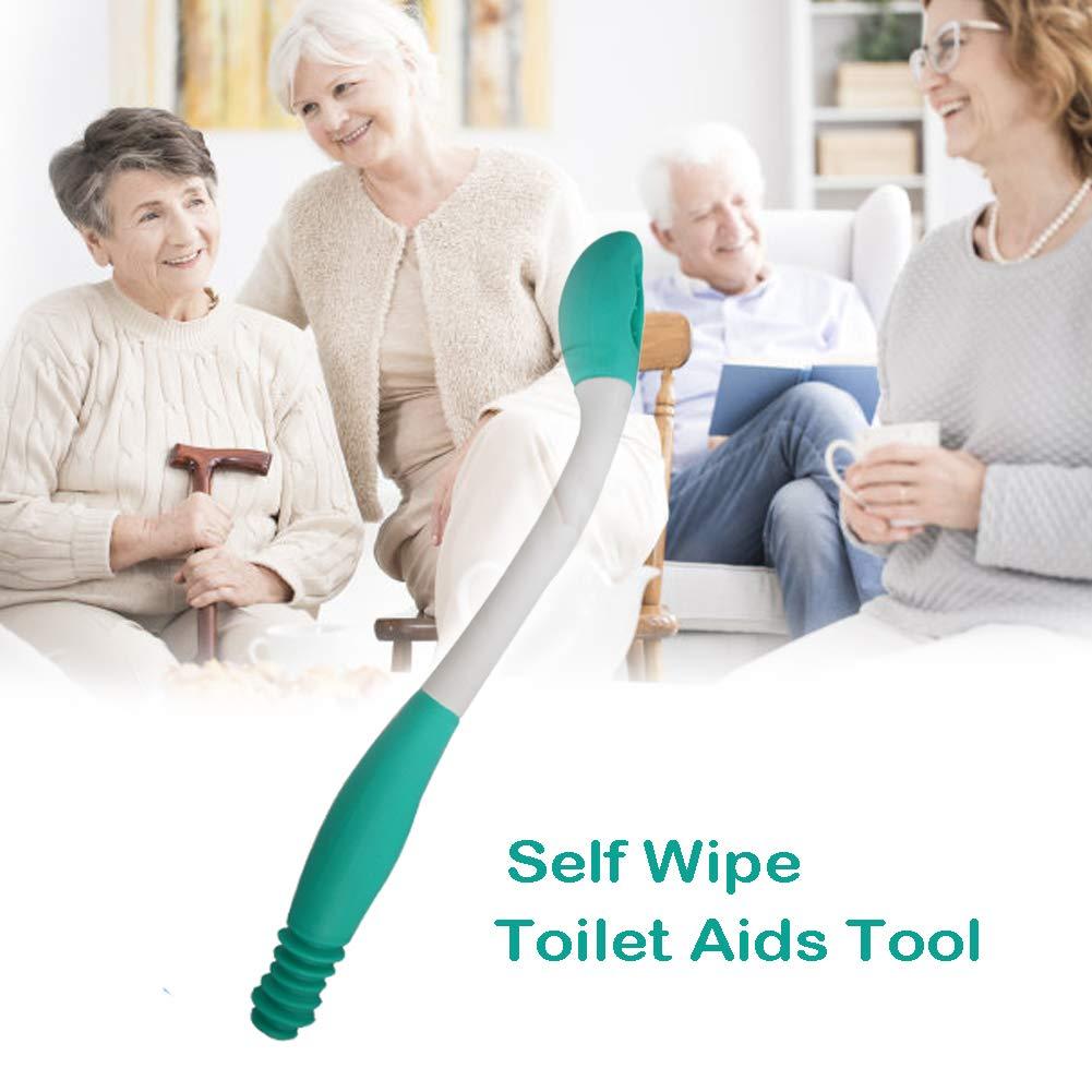 amonfine Toilet Aid Wiper Self Assist Bathroom Bottom Butt Wipe Helper Wand Long Reach Comfort Wipe Tool Paper Tissue for Pregnant After Surgery Seniors Arm Handicap Bariatric