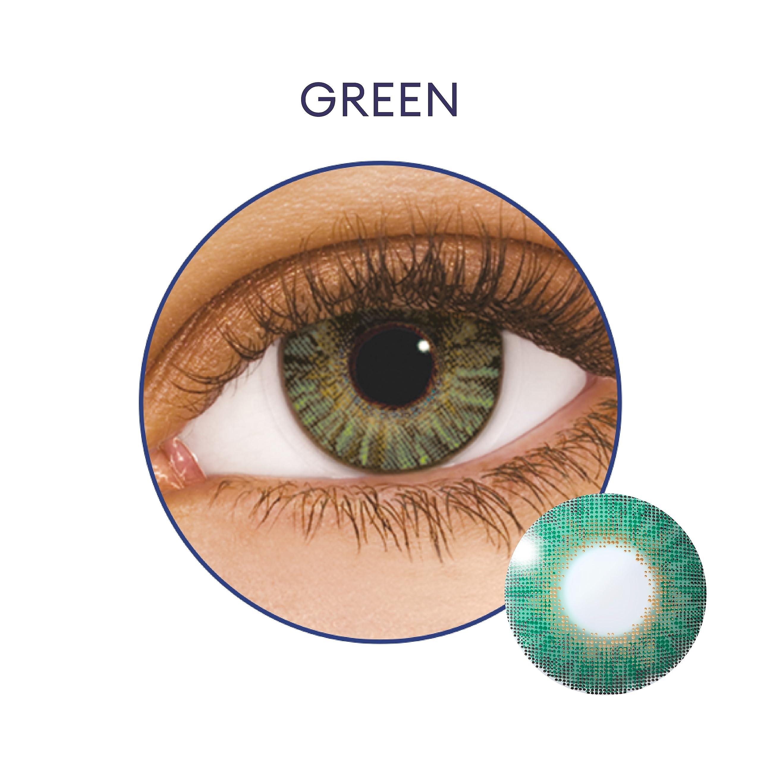 ALCON Alcon AirOptix Colors - Monthly Color Contact Lenses (-02.25, Gemstone Green, Pack of 2)