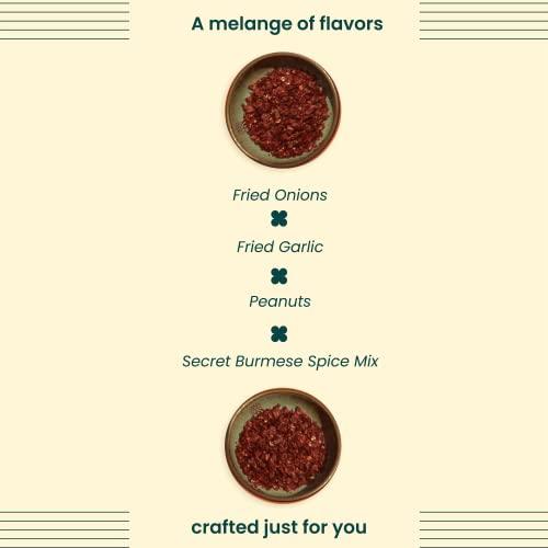 BURMA BURMA Burma Burma Balachaung - 150 Gms | Authentic Spicy Burmese Chilli Pepper | 100% Vegetarian, Gluten-Free Burmese Topping - Serve with Snacks, Noodles, Rice, and Salads (Pack of 1)