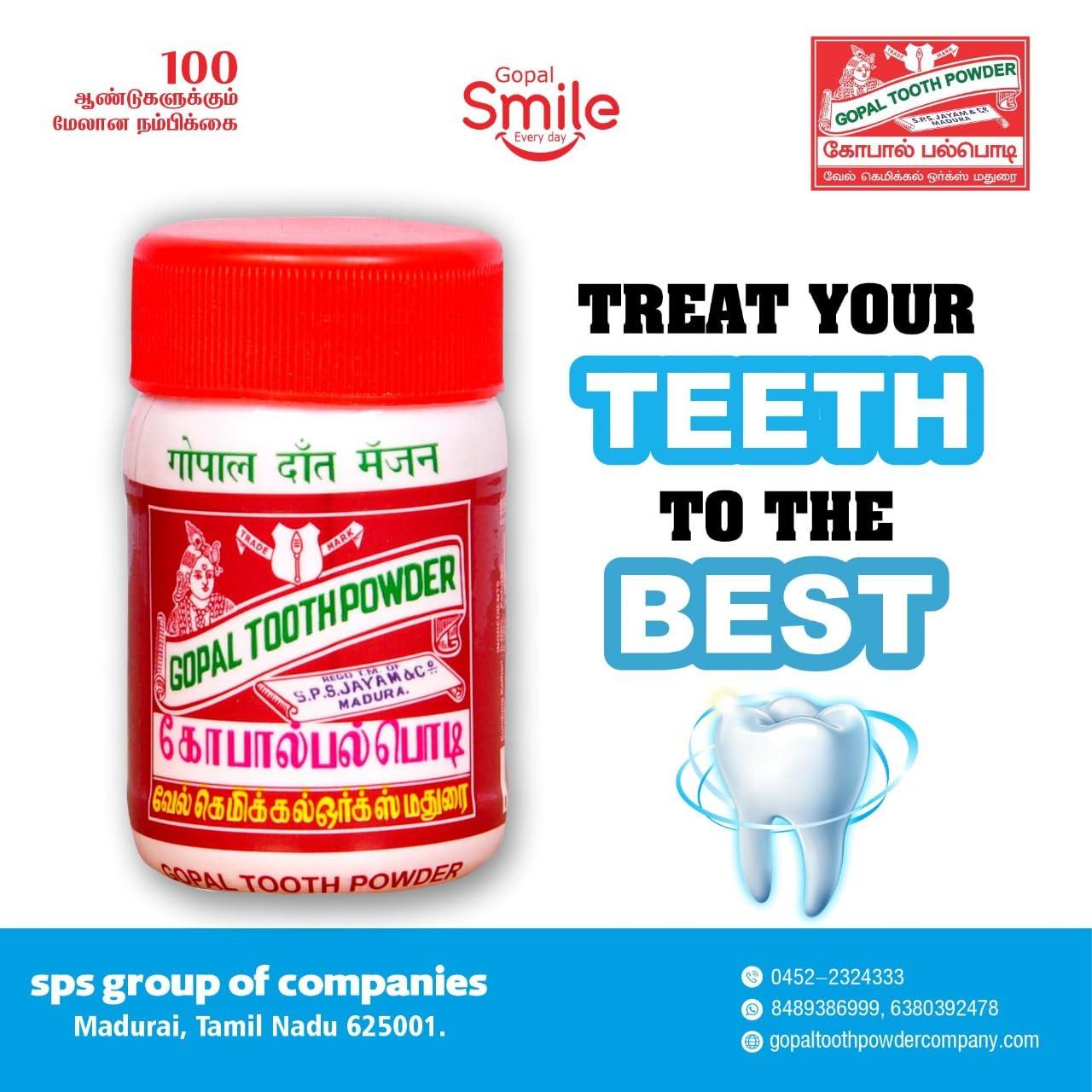 GOPAL TOOTHPOWDER Gopal Tooth Powder Natural Dental Cleanser - 25 Packets