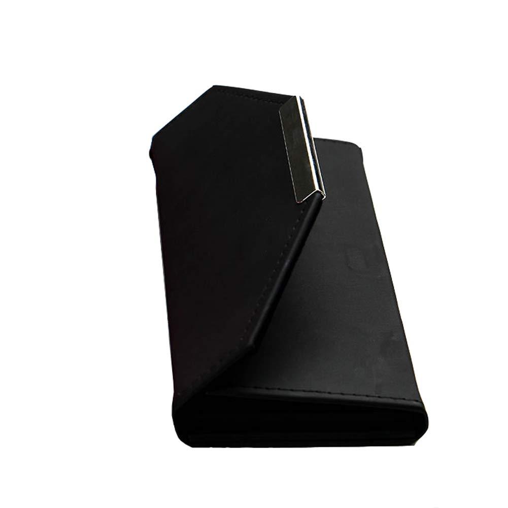 mollensiuer 1 Piece Black PU Leather Empty Tweezers Storage Bag for Eyelash Extensions Multi-pockets Travel Case For Eyelash Grafting Extension Tweezers