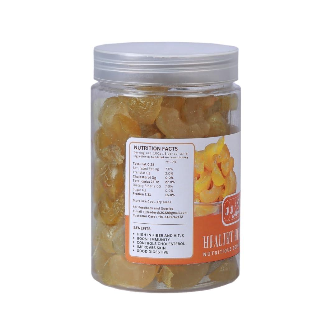 J J crunch N munch J J crunch N munch Honey Amla Candy Purely Honey Processed Sugar-free Dry Amla Candy Best For Eyes, Hairs Low-Calorie Dry Fruit Snack And 100% Natural Honey Sweetened Snack(Pack of 250 Gm)