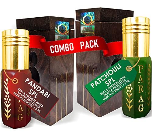 Parag fragrances Parag Fragrances Pandari & Patcholi Combo Pack Attar For Men