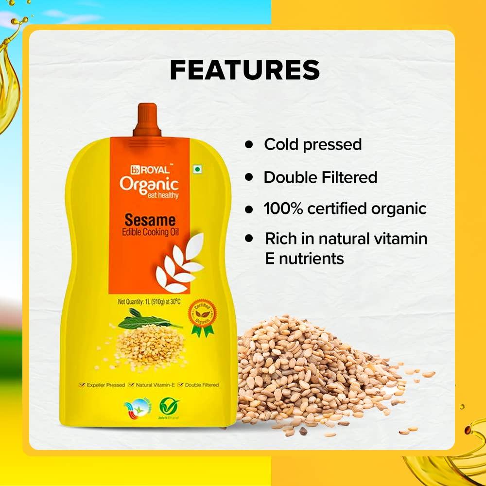 BB Royal BB Royal Organic Cold Pressed Sesame Oil - 1 L (Gingelly Oil)