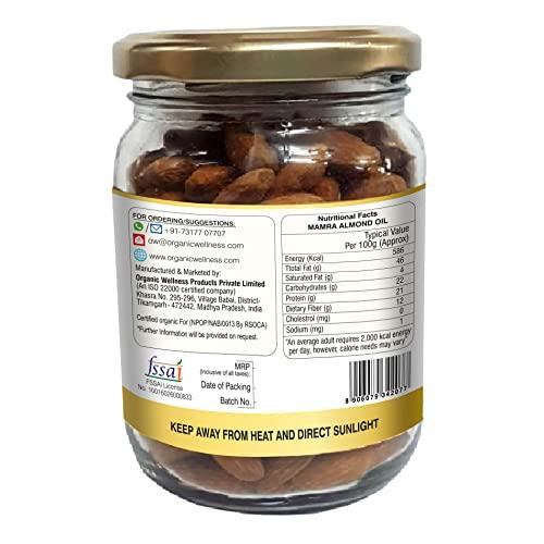 Organic Wellness Organic Wellness Dry Fruits Mamra (Kashmiri) Almond | Quality Badam Giri | High in Fiber & Boost Immunity | Real Nuts | Whole Natural Badam