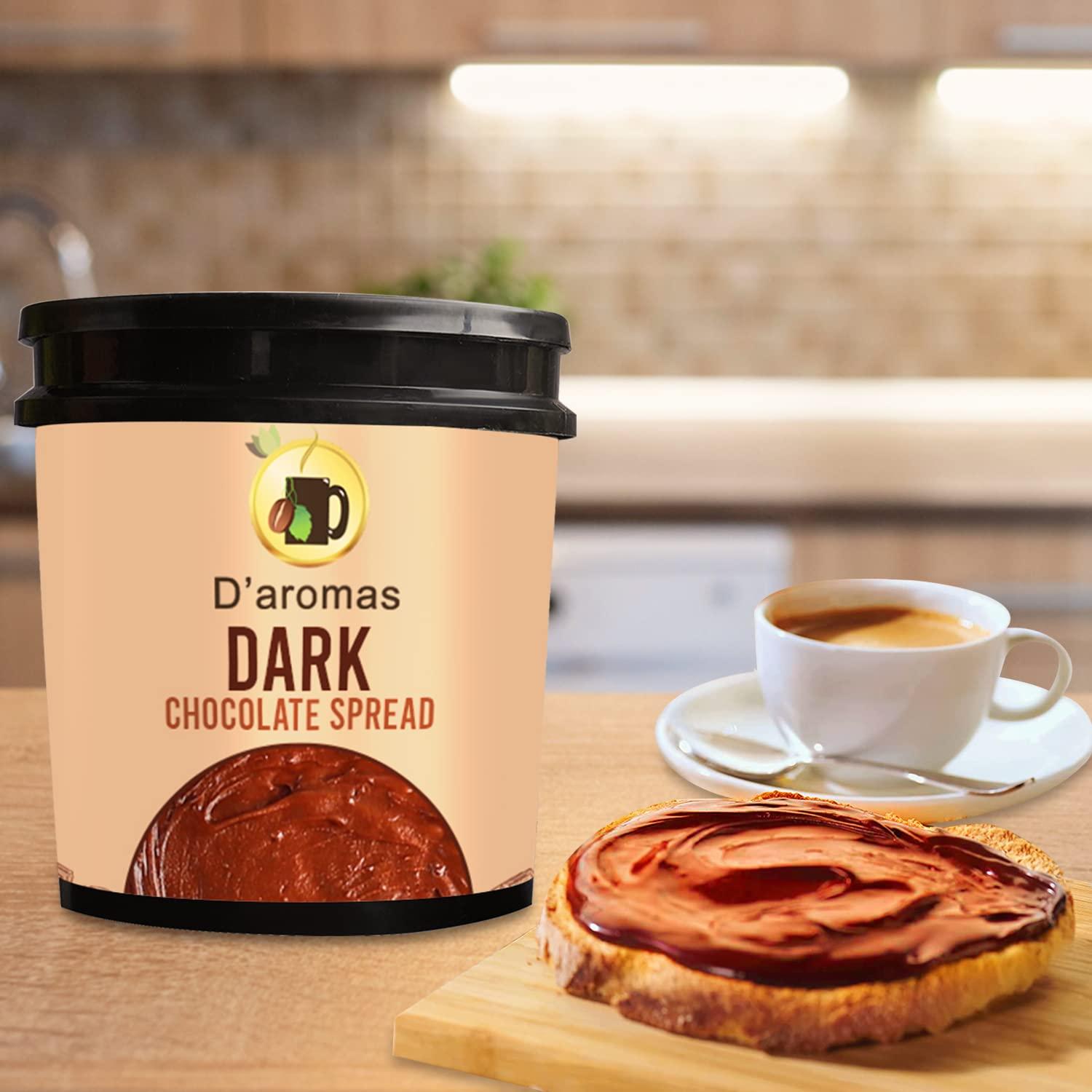 D'aromas D'aromas Dark Chocolate Spread-1kg | Best For Chocolate Dishes Bread Cakes | Chocolate Ganache