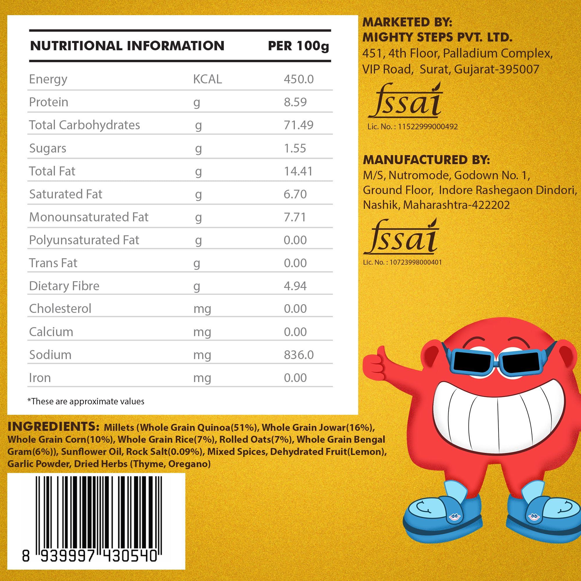 BE\'BE\' BURP BE\'BE\' BURP Healthy Puff Snacks | Quinoa Arabic Herbs | Baked Puffs, Not Fried, Protein Snacks | No Maida & Gluten-Free | Travel-Friendly | 35gms Each (Pack of 4)