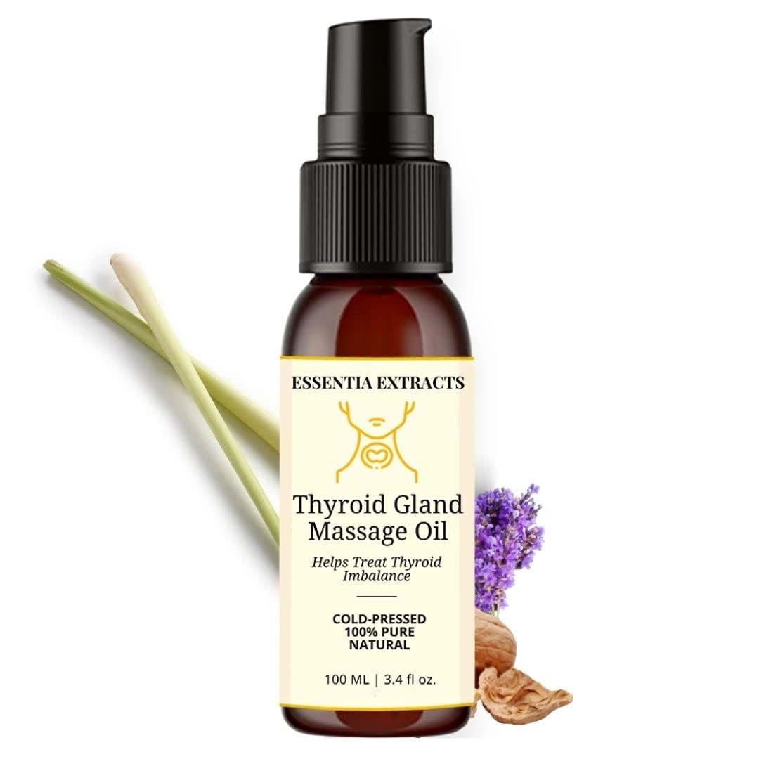 ESSENTIA EXTRACTS ESSENTIA EXTRACTS Thyro Care Kit | Walnut Oil 25 ml and Thyroid Gland Massage oil 100ml | 100% Pure Cold Pressed (200ml (100ml+100ml))