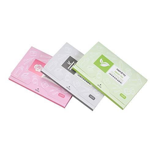 Layfoo 100 Sheets Facial Absorbent Paper Absorbing Sheets Blotting Paper Bamboo Charcoal Control Tissues Paper(Rose red) -Layfoo