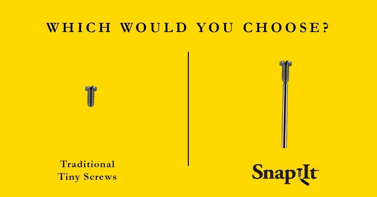 Snapit Snapit EyeGlass Repair Kit, With Long Easy Fit Screws And Micro Screwdriver. Perfect For Fixing Sunglasses, Spectacles, Glasses And Reading Glasses. Used By Opticians.