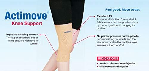 Actimove Actimove Spandex;Cotton Knee Support Cap Beige (Small)