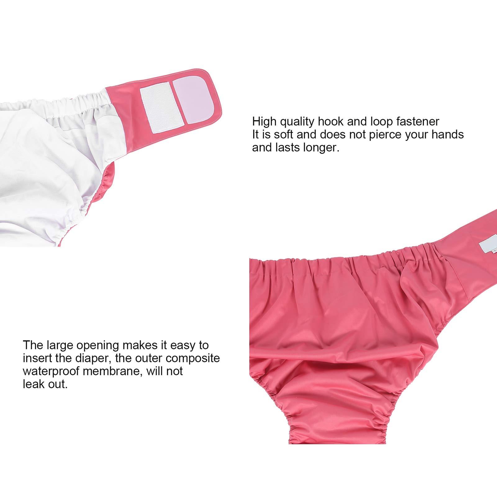 Shanrya Diaper, Eco-Friendly Adult Nappy for Elderly for Incontinence for Disabled for Nursing(705 Rose red)