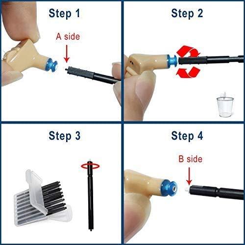 TYRDAN Hearing Aid Wax Guards Hearing Aid Cleaning Kit Hearing Aid Filters Cleaning Tool Accessories for Phonak/Widex/Unitron/Resound Hearing aid Accessories (Black 6 Pack)
