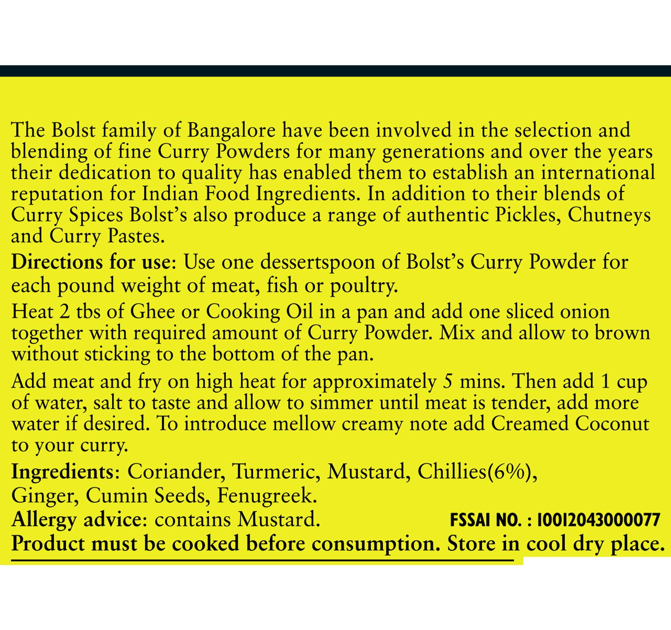 Bolst's Bolsts Curry Powder Mild, 500gm