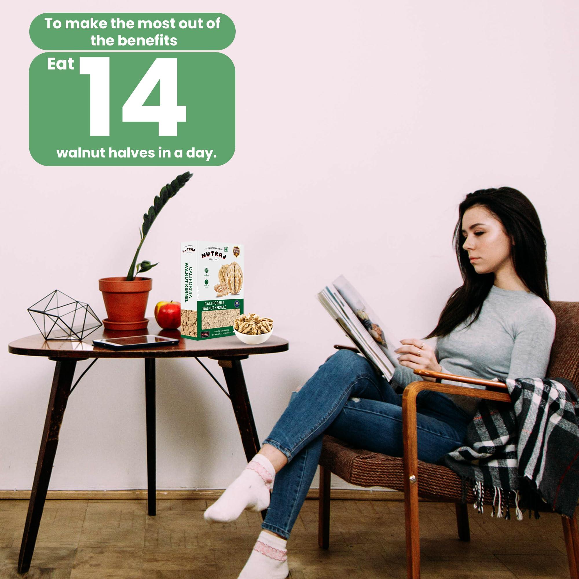 Nutraj Nutraj California Walnut Kernels (Akhrot) 500g (250g x 2) Box | Dry Fruits & Nuts | Crunchy Walnuts