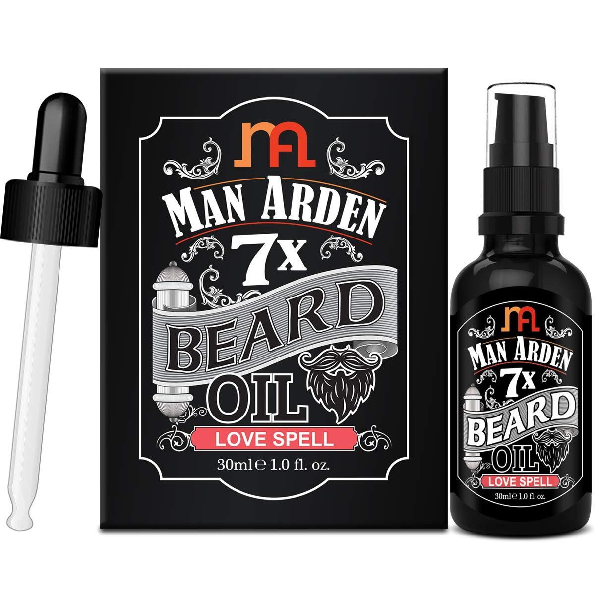 MAN ARDEN Man Arden 7X Beard Oil 30ml (Love Spell) - 7 Premium Oils Blend Supports Beard Growth & Nourishment