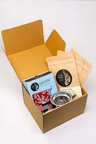 Blue Tokai Coffee Roasters Blue Tokai Speciality Coffee Gift Hamper | Attikan Estate, Vienna Roast & Silver Oak Cafe Blend (75 g each) | Easy Pour Mixed | Made with 100% Arabica Coffee
