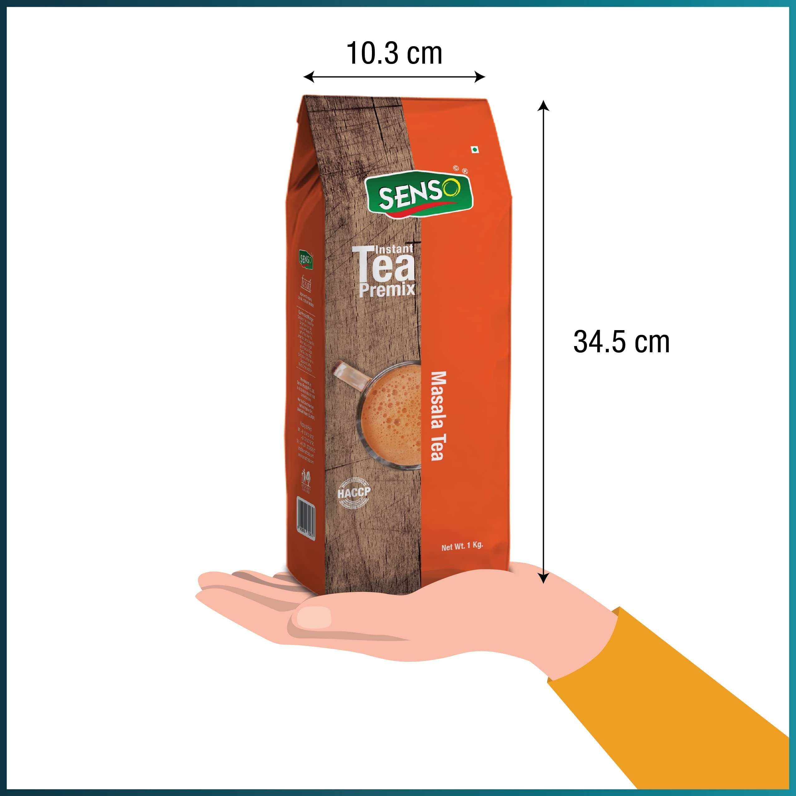 SENSO Senso Masala Chai Instant Tea Premix 1kg - Premium Chai with 100% Natural Spices | Strong Chai | Premium Powder | Desi Chai | Readymade Tea | Premix Tea Masala (Pack of 1)