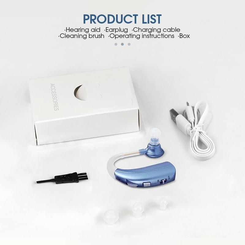 Britzgo Britzgo Digital Hearing Aids Amplifier Rechargeable with adjustable mode Doctor and Audiologist Designed (Blue)