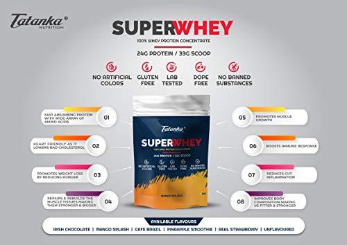 Tatanka Nutrition Tatanka Nutrition Super Whey Protein | 24G Protein | 30 SERVINGS | NATURAL COLOURS |ZERO PRESERVATIVES | 1KG (Real Strawberry)