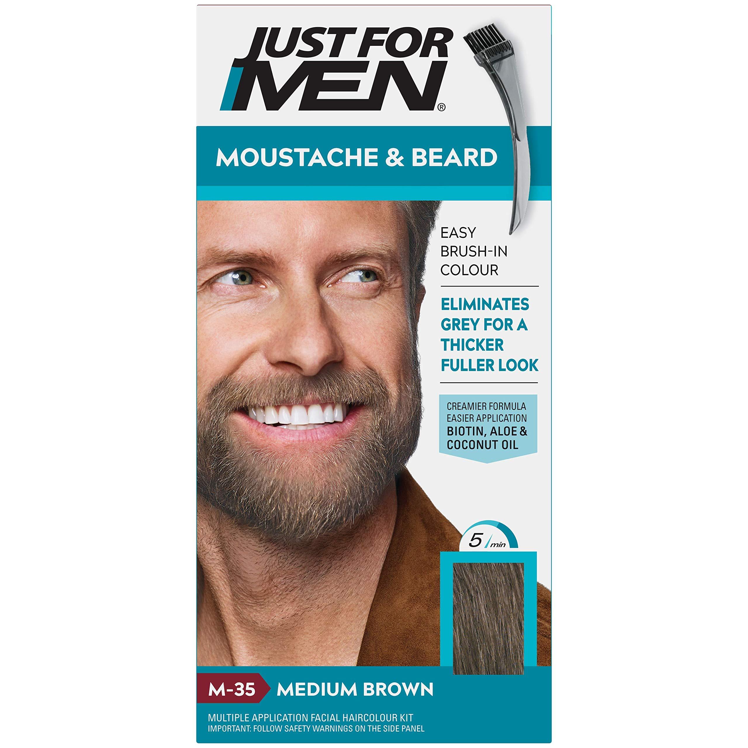 Just for men Just for Men Brush-In Color, Mustache and Beard Color, 28g - Medium Brown M-35