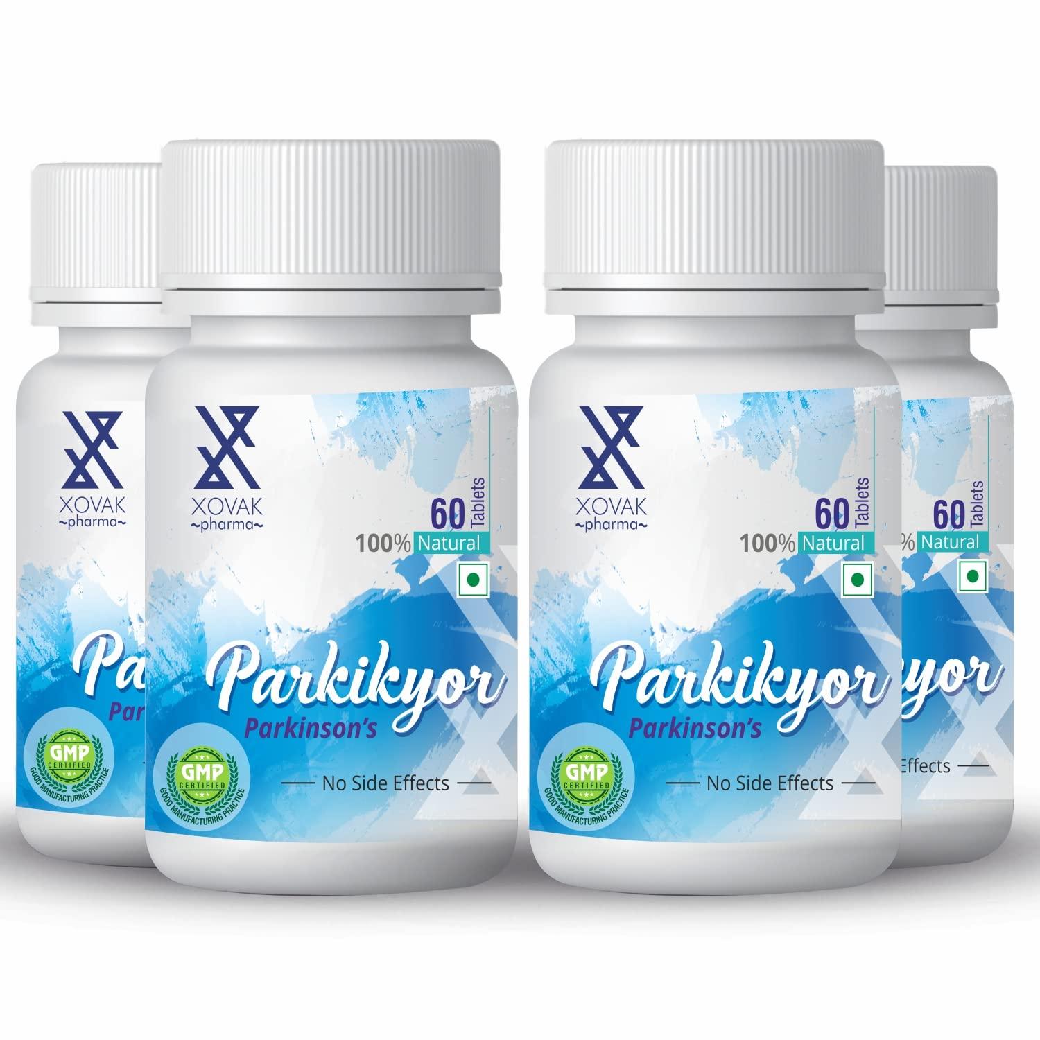 XOVAK PHARMA Xovak Pharma | Ayurvedic Parkikyor Helps Naturally (60 Tablets) (Pack of 4)