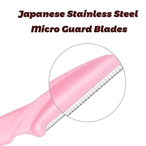 ILLUVA 18 Pcs Eyebrow Razors Shaper, Safety Facial Hair Remover Face Shaver Trimmer, Exfoliating Dermaplaning Tool for Women and Men