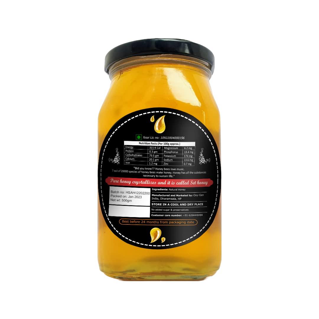 HIGHSTATION High Station Natural Apple Blossoms Honey Raw, Lab-Tested for Purity, Unprocessed, Cloth filtered, Unpasteurized, No Added Sugar, No Added Flavors (500)