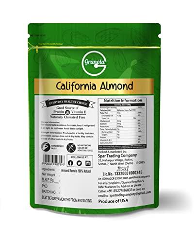 Granola Granola 100% Natural Premium California Almonds 400 g (200g X 2) Dried | Premium Badam Giri | High in Fiber & Boost Immunity | Real Nuts | Gluten Free & Zero Cholesterol