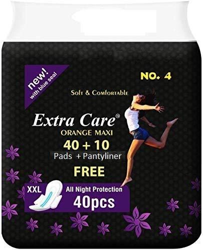 Dilency Sales Dilency Sales Sanitary Pads For Women/Girls (XXL) (Pack Of 40 Pads + 10 Panty-Liner) (PACK OF 4)