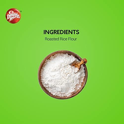 Double Horse Double Horse Traditional Appam/Idiyappam/Pathiri Rice Flour, 500g (Pack of 3) |Roasted White Rice Flour| Sortex Rice Powder| Aripodi| Pathil Powder