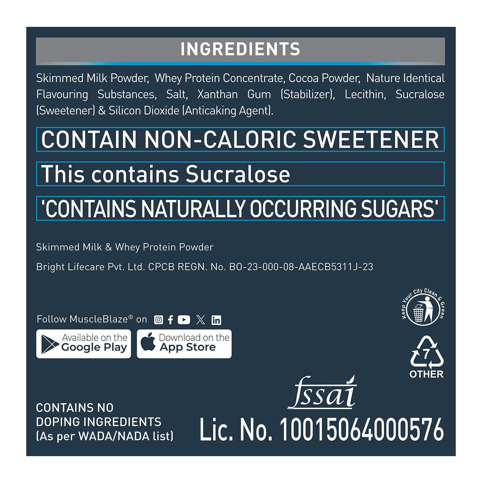 MuscleBlaze MuscleBlaze Beginner\'s Whey Protein, No Added Sugar, Faster Muscle Recovery & Improved Strength (Cookies and Cream, 1 kg / 2.2 lb)