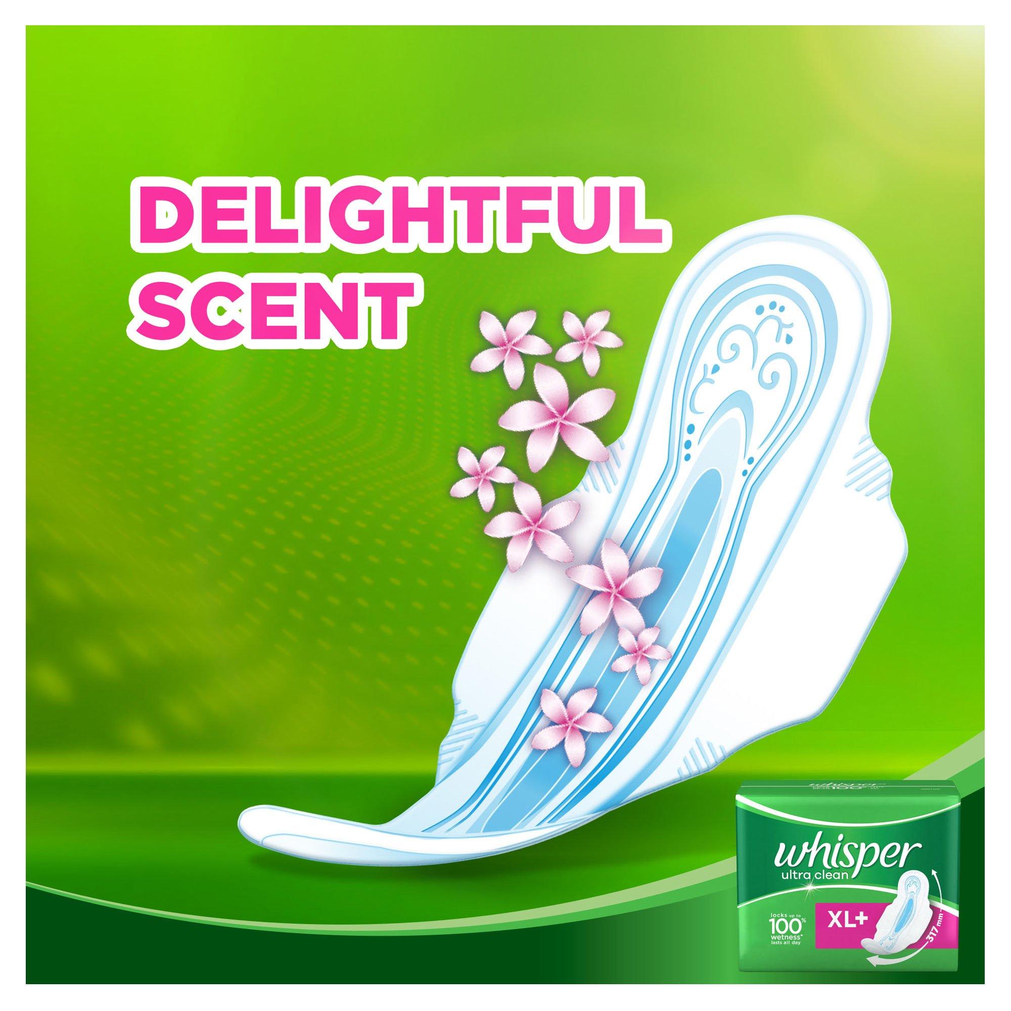 Whisper Whisper Ultra Clean for Women 30 Pads 2 pcs Sanitary Pad (Pack of 2, 30 Each)